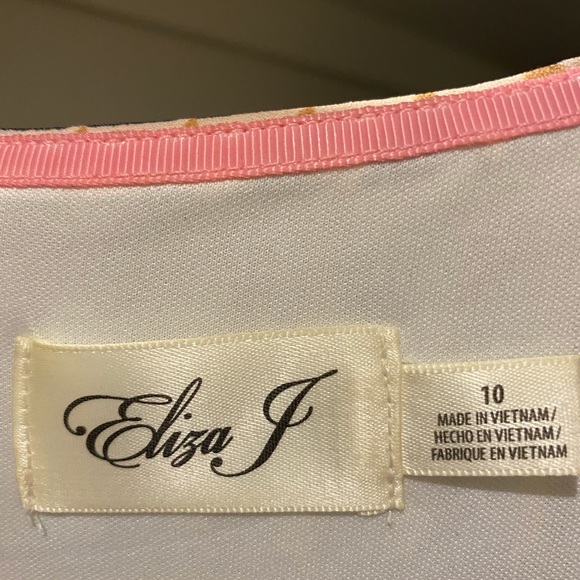 Eliza J Geo pattern dress size 10.  Peach and blue - Picture 7 of 7